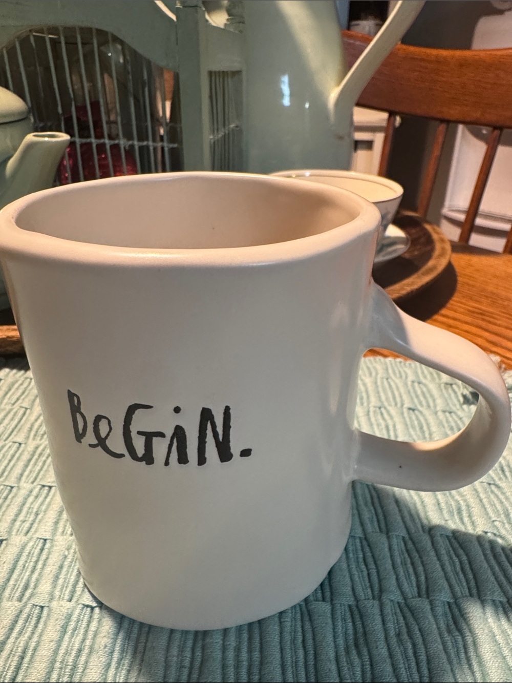 Rae Dunn BEGIN Mug